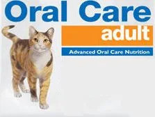 Imagen publicitaria de un alimento para el cuidado de la boca del gato